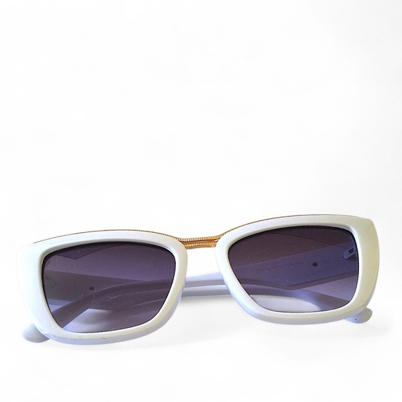 Dolce & Gabbana DG22038 Cat-Eye Sunglasses — White & Gold Luxe w/ Case - Picture 12 of 15